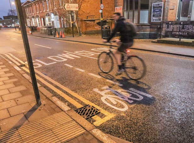<p>A tiny cycle lane has popped up on Hazelwell Street in Stirchley, Birmingham</p>
