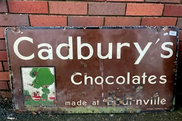 A huge collection of Cadbury memorabilia amassed by former child model Emma Tighe who starred in a Dairy Milk advert is up for auction