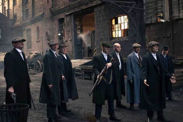Peaky Blinders scene at Stanley Dock. Image: Caryn Mandabach Productions