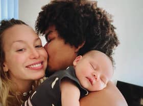 Karis Scarlette with her husband Crischarleson Borges and their daughter Allegra