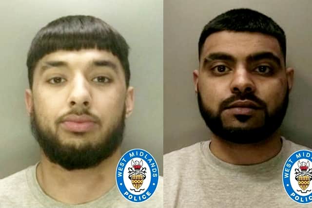 Hassan Tasleem (L) and Gurdeep Sandhu (R).  Two men have been convicted over the murder of father-of-four Mohammed Haroon Zeb in a drive-by shooting in Dudley, West Midlands.  