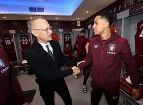 Hanks pictured with Jacob Ramsey before kick off