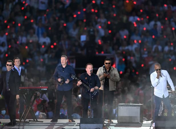UB40 perform during the Birmingham 2022 Commonwealth Games Closing Ceremony at Alexander Stadium 
