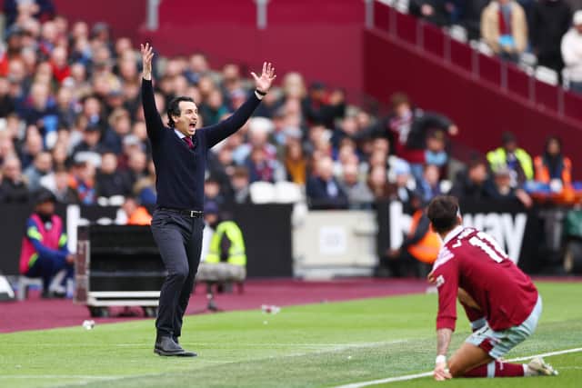 Unai Emery respects the referees but was unhappy with the decision to award West Ham a penalty.