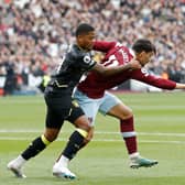 West Ham were awarded a penalty when Bailey lightly bundled over Paqueta.
