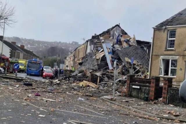 The person previously reported as missing after a suspected gas explosion in Swansea has been found dead.