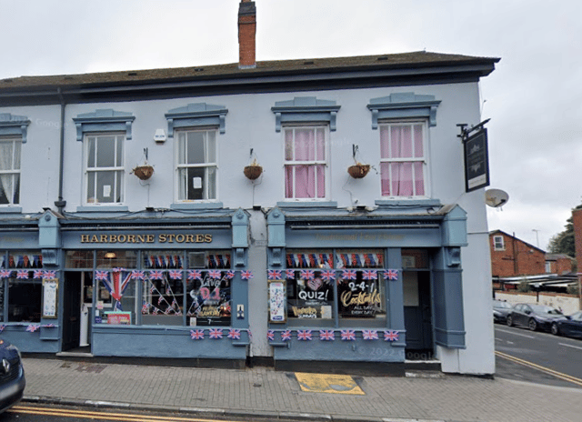 Harbone Stores is a traditional pub on the High Street (Image: Google Stretview)