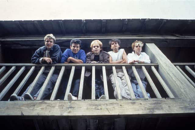 c. 1983. L-R: Singer Simon Le Bon, bassist Andy Taylor, keyboardist Nick Rhodes, drummer Roger Taylor and bassist John Taylor. (Photo by Hulton Archive/Getty Images)
