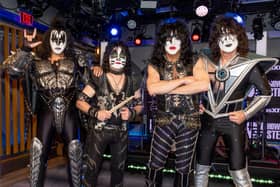 (L-R) Gene Simmons, Eric Singer, Paul Stanley and Tommy Thayer of KISS