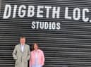 Steven Knight and Cllr Jayne Francis at the Digbeth Loc. Studios
