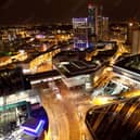 Birmingham skyline at night