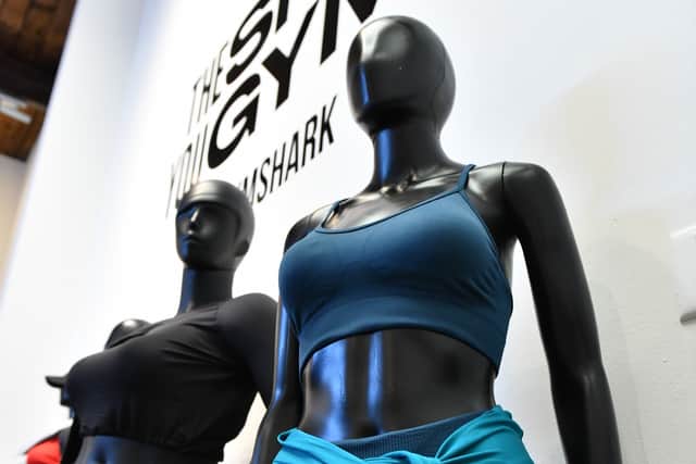 Gymshark clothing: A view of designe as Gymshark enters The Beauty Chat with Lori Harvey & Valkyrae At ‘The Skin You Gym In Studio’ at Studio 525 on September 10, 2022