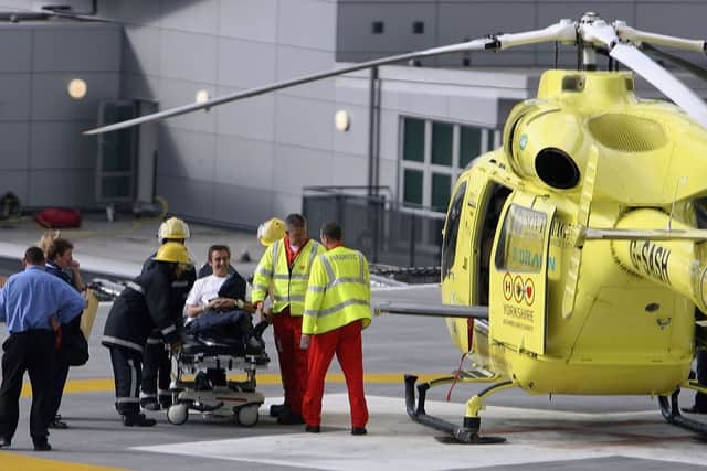 Hammond was seriously injured from a crash in a jet-powered car on an airfield near York  (Photo by Christopher Furlong/Getty Images)