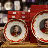 King Charles III plates for sale ahead of his coronation (Photo: Hollie Adams/Getty Images)