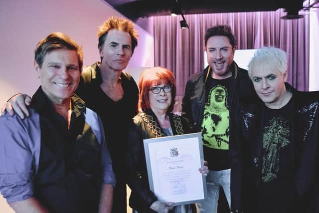 Duran Duran with Lord Mayor (Photo - Birmingham City Council)
