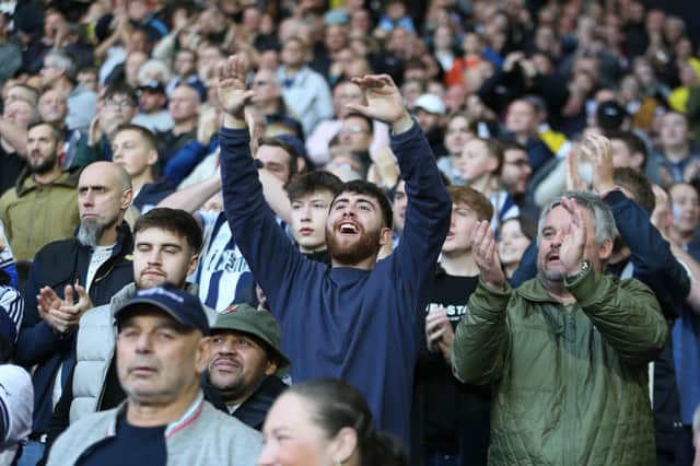 West Brom fans cheers their side on 