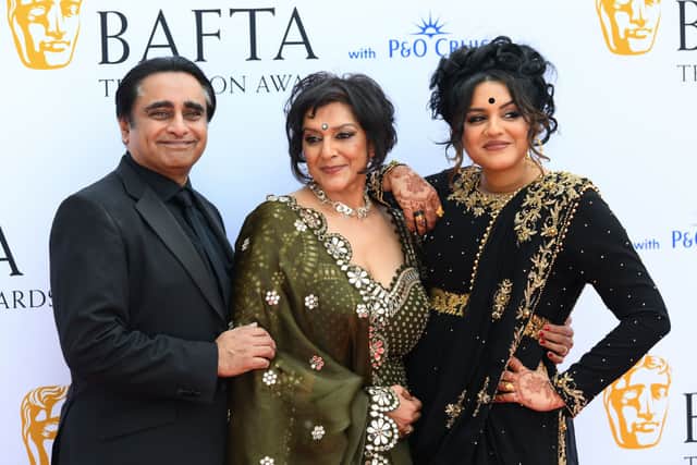  Sanjeev Bhaskar, Meera Syal and Milli Bhatia attend the 2023 BAFTA Television Awards with P&O Cruises at The Royal Festival Hall on May 14, 2023 in London, England. (Photo by Joe Maher/Getty Images)