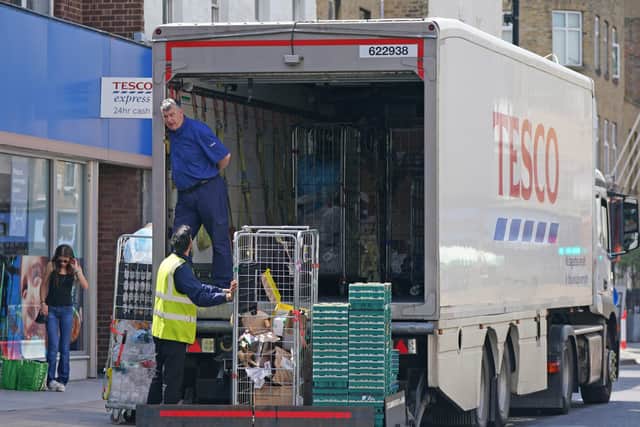 Tesco warehouse workers and HGV drivers are set to disrupt the retailer’s Christmas period (image: PA)