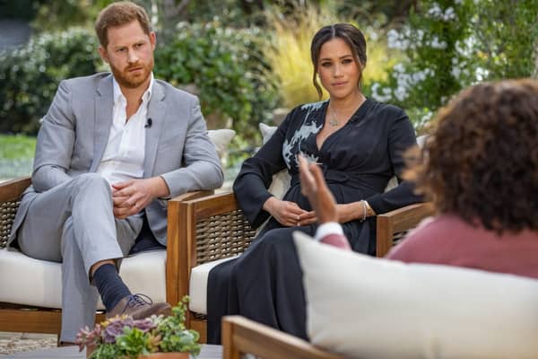 Harry has said the term "Megxit" is "misogynistic" and pleads with people to stop using it (Photo: Harpo Productions/Joe Pugliese via Getty Images)