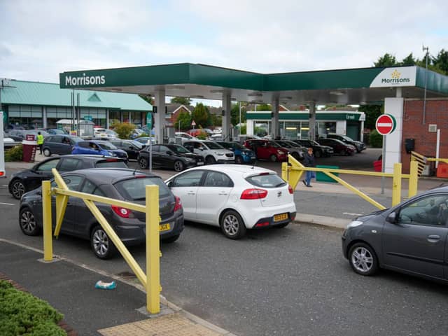 Drivers queued for fuel at petrol stations across the country on Friday (Photo: Getty Images)