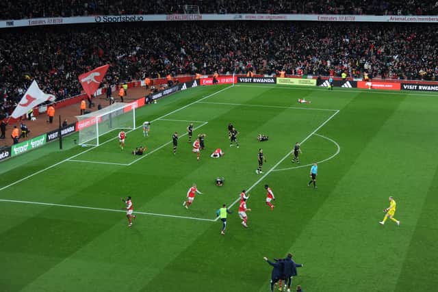 Nelson sent the Emirates Stadium wild with a 97th-minute winner against AFC Bournemouth, completing a remarkable comeback from being 2-0 down.