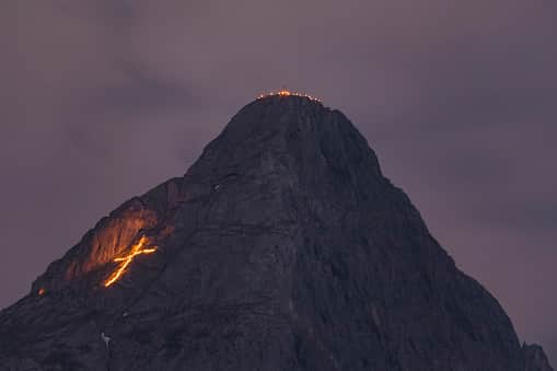Mountain Fires, Tyrol Mountains, Austria