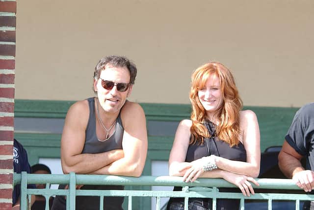 Musician Bruce Springsteen and his wife, Patti Scialfa  (Photo by June McKim/Getty Images)