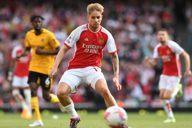 Smith-Rowe notched an assist off the bench against Wolves on the Premier League final day. 