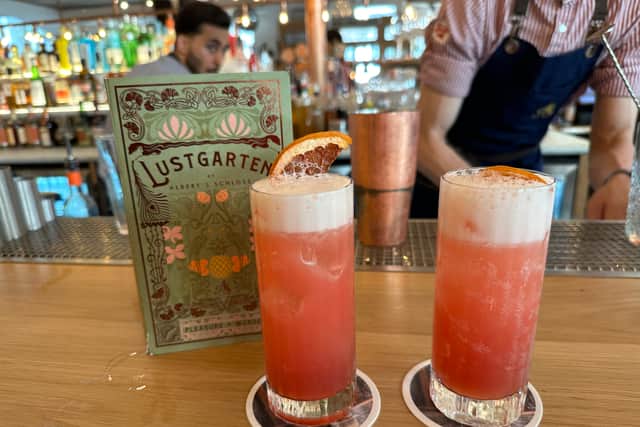 The new pink grapefruit cocktails certainly packed a tangy punch.