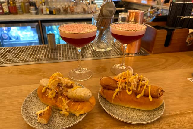 Our hotdogs went down very well along with a second helping of the Queen Victorian’s Coconut & Raspberry Martini.