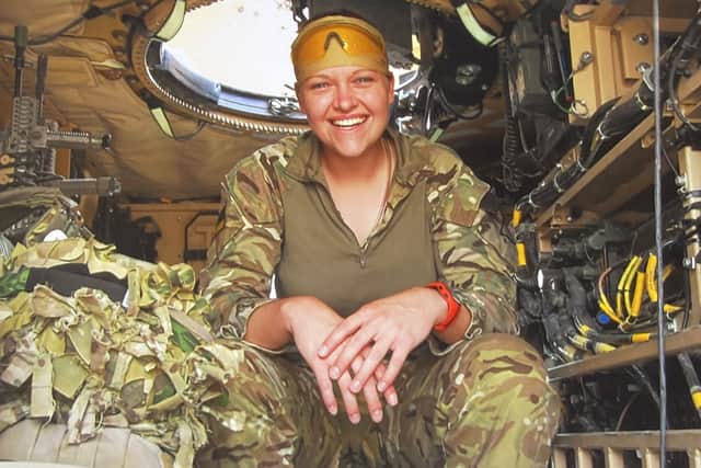Martha Prinsloo during her deployment in Afghanistan as an Army Medic (Photo - Royal British Legion / SWNS)