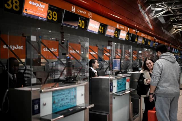 easyJet airline (Photo by PATRICIA DE MELO MOREIRA / AFP) (Photo by PATRICIA DE MELO MOREIRA/AFP via Getty Images)