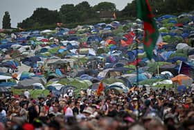 A Glastonbury crew member in his 40s was found dead in his tent on Tuesday.