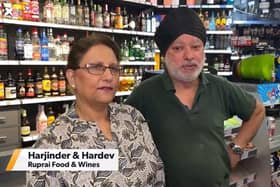 Harjinder and Hardev from Ruprai Food & Wines who appeared on Joe Lycett’s chat show Late Night Lycett