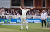  Josh Hazlewood of Australia celebrates after taking the wicket of Ben Stokes of England during Day Five of the LV= Insurance Ashes 2nd Test match between England and Australia at Lord's Cricket Ground on July 2, 2023 in London, England. (Photo by Ryan Pierse/Getty Images)