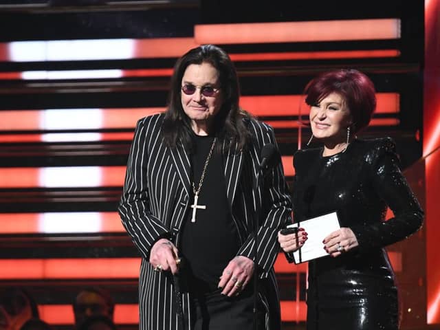 Ozzy Osbourne (L) and wife British television personality Sharon Osbourne  (Photo by Robyn Beck / AFP) (Photo by ROBYN BECK/AFP via Getty Images)