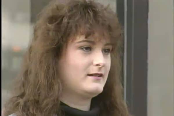 Stephanie Slater leaving court in 1992