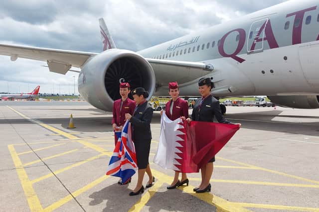 Qatar Airways airhostesses
