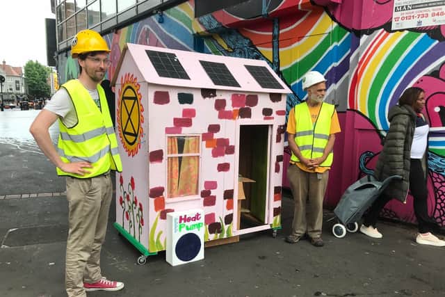 Extinction Rebellion protest at Smallbrook Ringway in Birmingham city centre