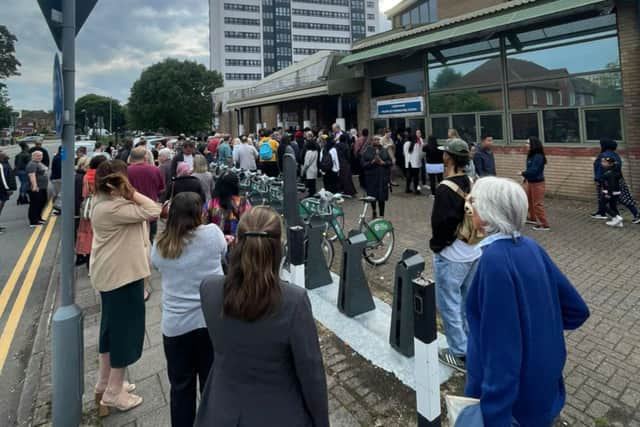 Ladywood residents unable to enter the community centre (Photo by Ladywood Unite)