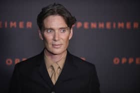Cillian Murphy poses upon his arrival for the "Premiere" of the movie "Oppenheimer" at the Grand Rex cinema in Paris on July 11, 2023. (Photo by JULIEN DE ROSA / AFP) (Photo by JULIEN DE ROSA/AFP via Getty Images)