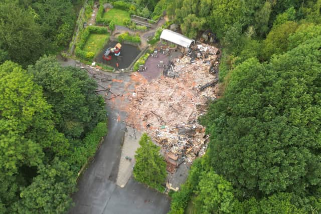 The Crooked House pub has been demolished