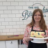 BirminghamWorld editor Fionnuala Bourke with her Big Birmingham Bake cake