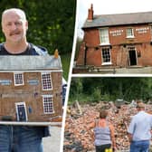 Mark Winterbottom has rebuilt The Crooked House brick by brick - as a miniature model