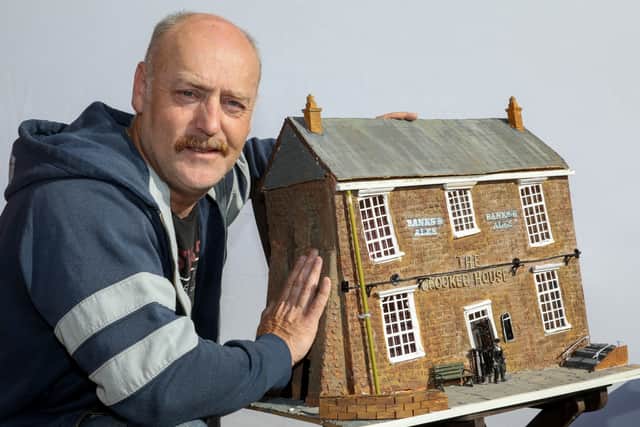 Mark Winterbottom has recreated Crooked House Pub in miniature at home in Wolverhampton
