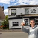 Carl Falconer who has been going to The Tilted Barrel pub for about 40 years. (Photo - Anita Maric / SWNS)