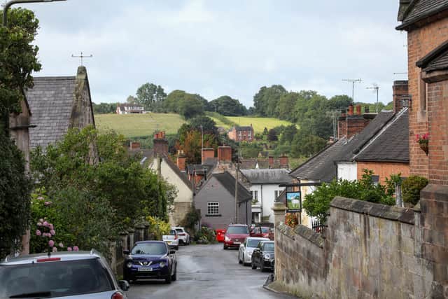 View of the village of Alton in Staffordshire home to the famour theme park Alton Towers
