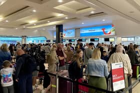 A busy Birmingham Airport where some flights have been delayed and cancelled following air traffic control glitch