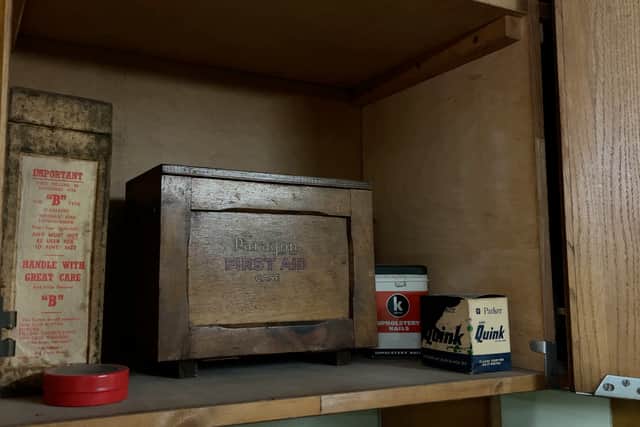 The First Aid box from 1943 at The Coffin Works in Birmingham