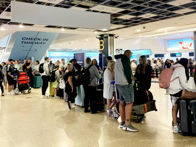 A busy Birmingham airport where some flights have been delayed and cancelled after the UK air traffic control technical fault